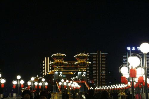 古渡廊桥夜景美