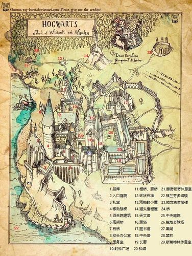 【hp原著解析】霍格沃茨校园构造及各楼层,场地图示