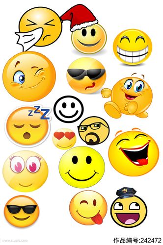 微笑大黄脸表情素材