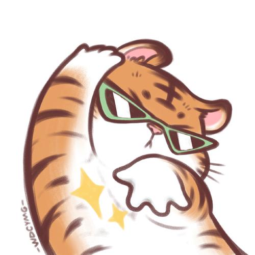 头像##虎年##插画##老虎##可爱头 