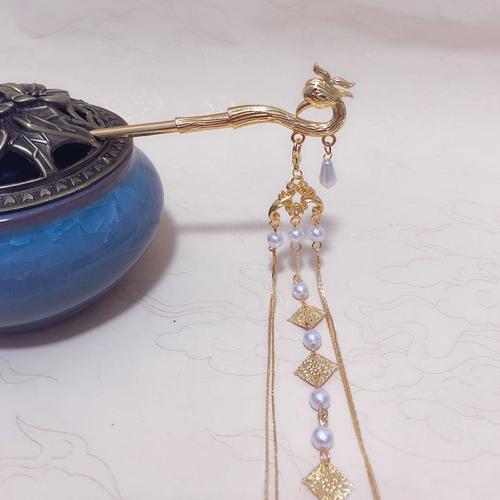 古风发簪头饰 凤九同款步摇 汉服长款流苏发饰