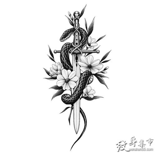 蛇纹身,蛇纹身手稿,蛇纹身手稿图案