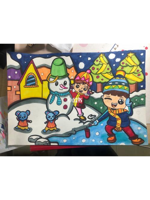 冬天主题儿童画_冬天去哪玩_简笔画_幼师_画个简笔画