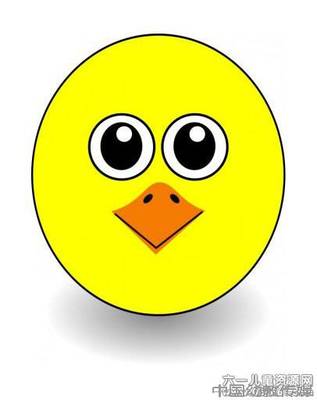 小鸡头饰卡通简笔画