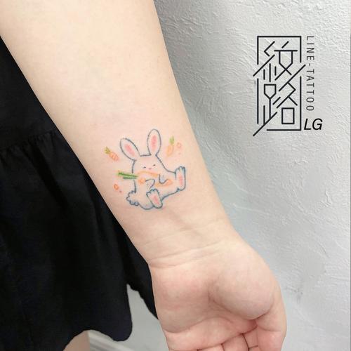 杭州纹身 小清新彩色卡通蜡笔画 小动物纹身_纹身_卡通_小清新_纹路