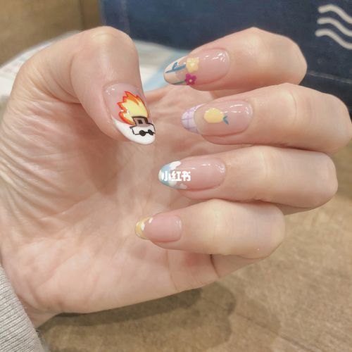 大连日式美甲97|手绘ins超火可爱图案美甲_美甲_日式美甲_手绘