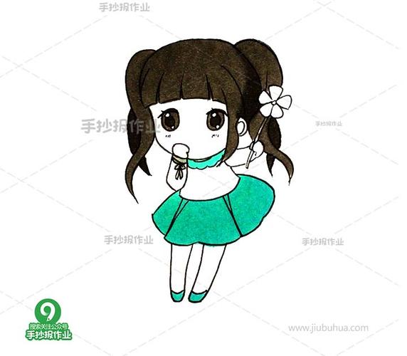 动漫少女卡通画
