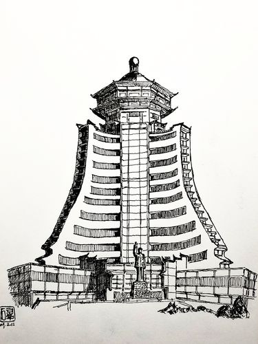 贵阳三景之甲秀楼,民族博物馆|纯艺术|绘画|石小峰rock - 原创作品