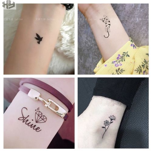 手背手指纹身贴不反光防水持久网红款小图案身体彩妆