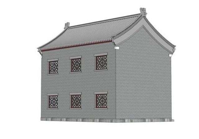 这种同样是两面坡屋顶,不过硬山顶的侧面屋顶与山墙齐平,并不是如