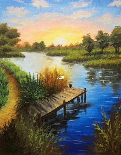 丙烯风景画_风景画_丙烯_临摹_文化_绘画