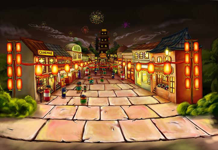 手绘街市|插画|商业插画|玲玲yu - 原创作品 - 站酷 (zcool)