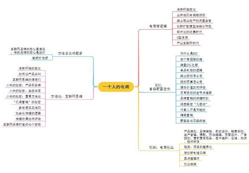 思维导图之《一个人的电商》读书笔记