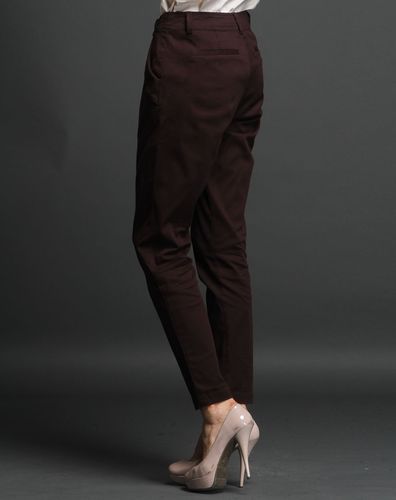 深咖啡色优雅时尚长裤