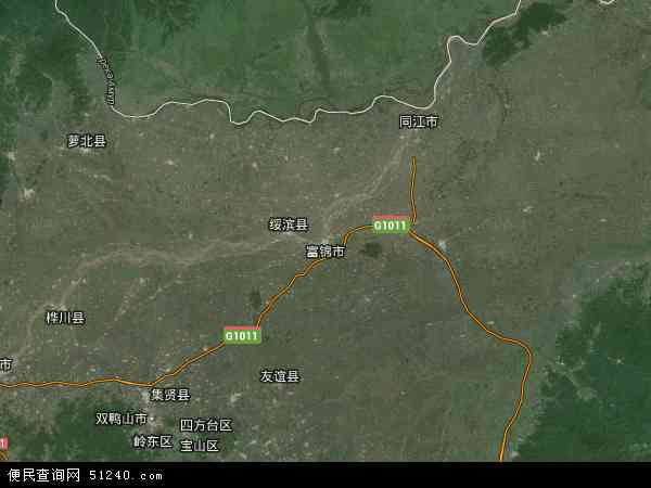 富锦市卫星地图 - 富锦市高清卫星地图 - 富锦市高清航拍地图 - 2021