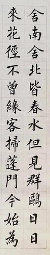 刘小晴楷书杜甫客至