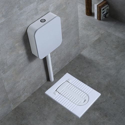 家用蹲便器冲水箱整套装陶瓷带盖板大便器防臭蹲厕所整套蹲坑便池