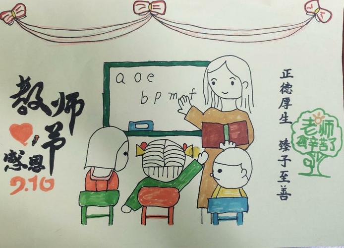 一年级(10)班 董昊儒 《感恩教师节》 感恩教师节,老师辛苦了!