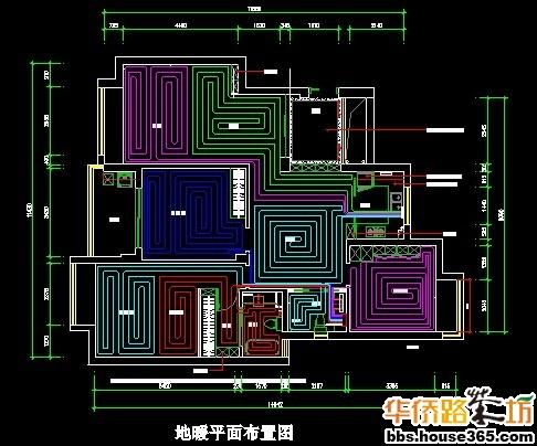 先看看我们的地暖施工图纸