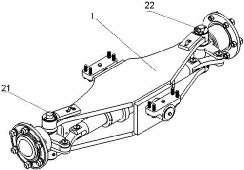 一种用于大吨位电动叉车的带有双转角电位器的转向桥制造技术