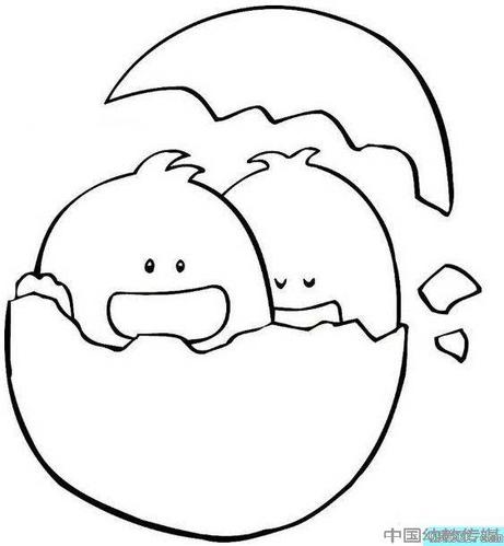 卡通小鸡出壳