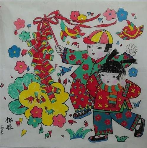 以单应桂先生为主导教授的年画知识,技巧高研班结业作品欣赏