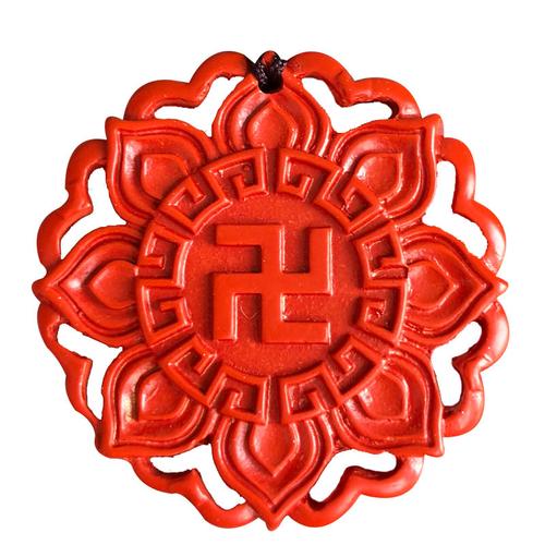 万字符卍吊坠玉