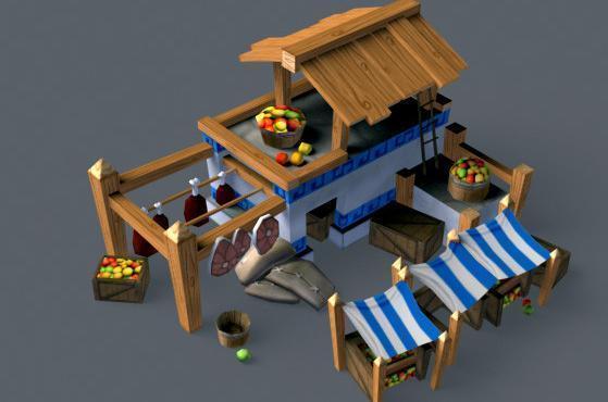 3d卡通q版建筑图片