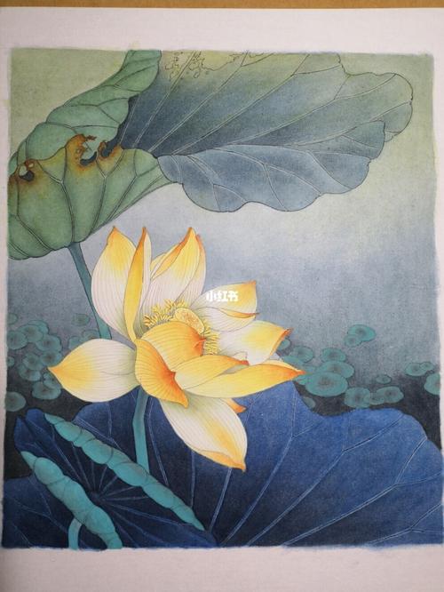 工笔 荷花_国画_国画工笔_文化_绘画