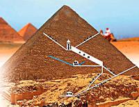 图胡夫金字塔内部示意图