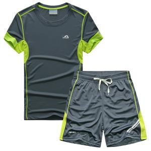运动套装男夏季跑步服装 健身短袖短裤 吸湿速干t恤五