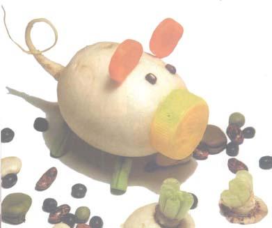 幼儿园玩教具制作:萝卜小猪娃