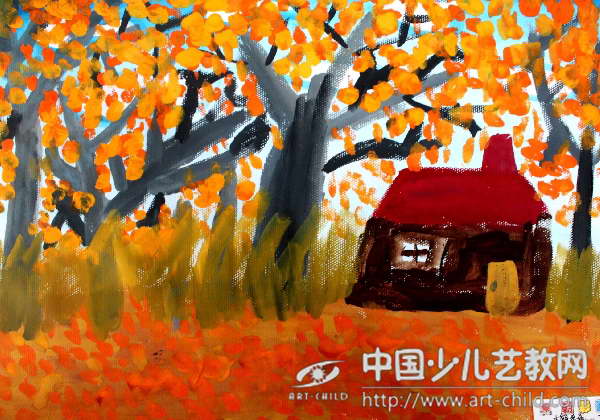 儿童画-秋天-《少儿画苑》第22届国际少儿书画大赛获奖作品