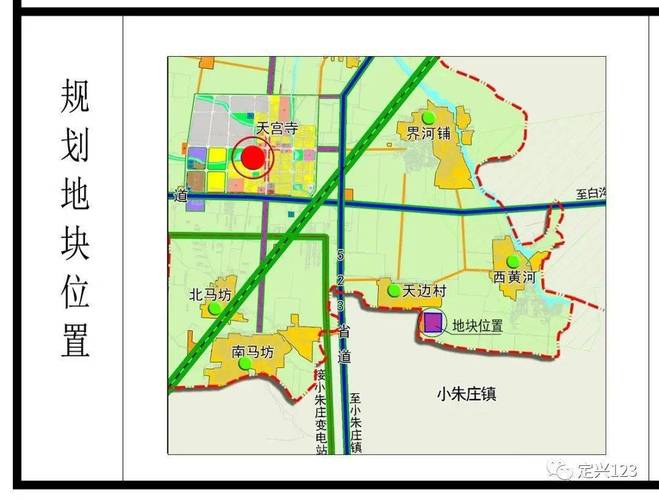 主要内容 1,规划选址 定兴县民兵训练基地(靶场)地块选址于天宫寺镇