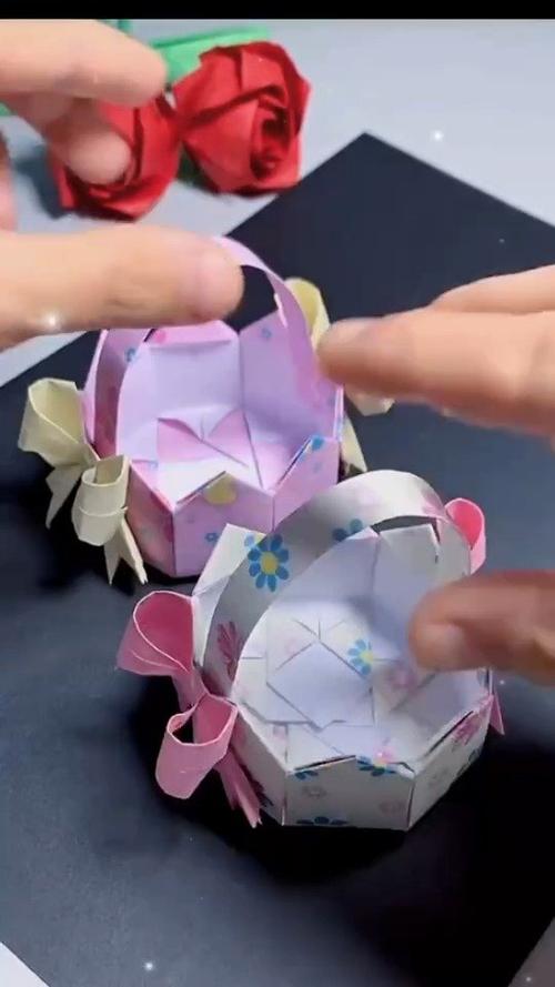 【儿童手工::小花篮】好好看的小花篮,做法超级简单,快和你的宝宝一起