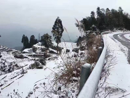 文成南田今天,文成县山一角度假村雪景摄影爱好者戴海智镜头下的四海