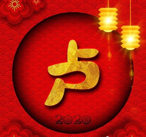 2020"鼠"你红祥云背景,30张百家姓微信头像祝你新年新