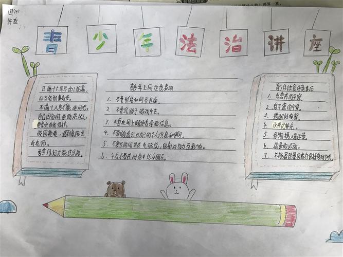 青少年法制讲座——手抄报