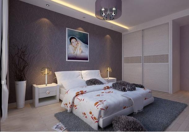 吊顶卧室背景墙简约风格卧室装修效果图