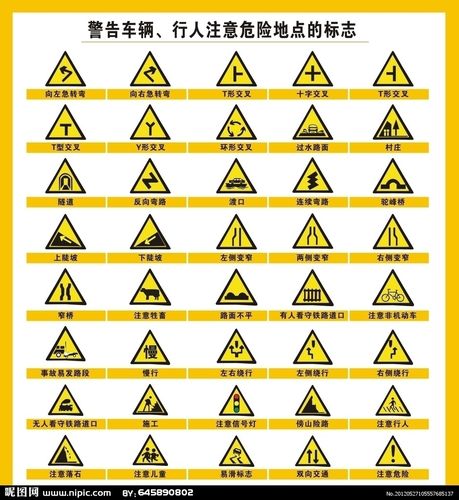 路牌标识矢量图__公共标识标志_标志图标_矢量图库_昵