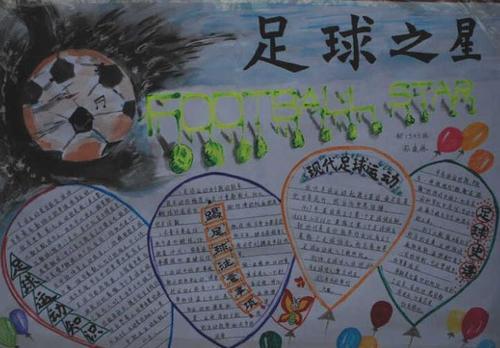 初中足球手抄报图片