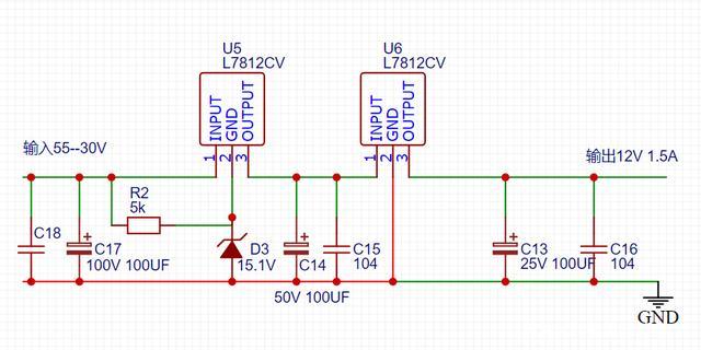直流  dc 48v转12v  电路图