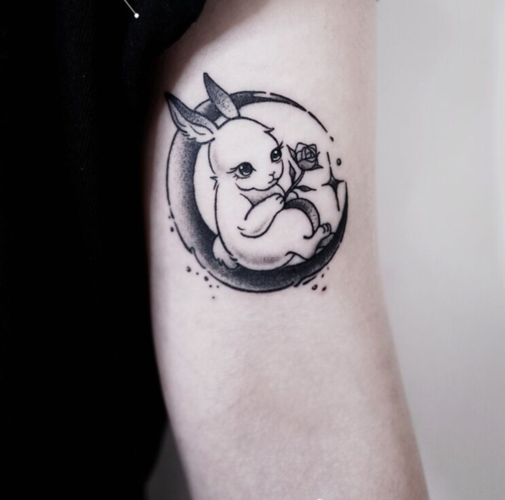 2020最新兔子纹身图案大全男女 个性兔子纹身设计(19)