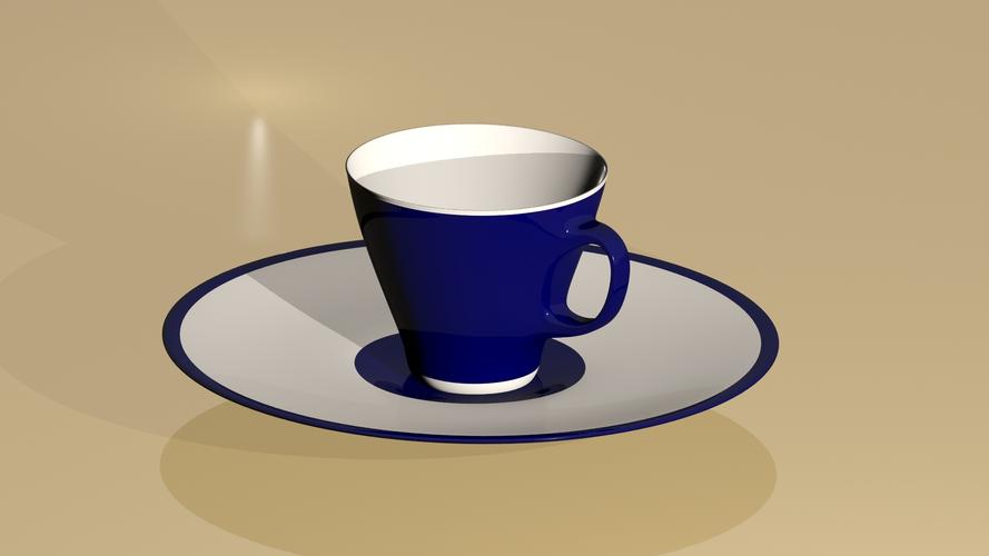 杯子和碟子3d模型