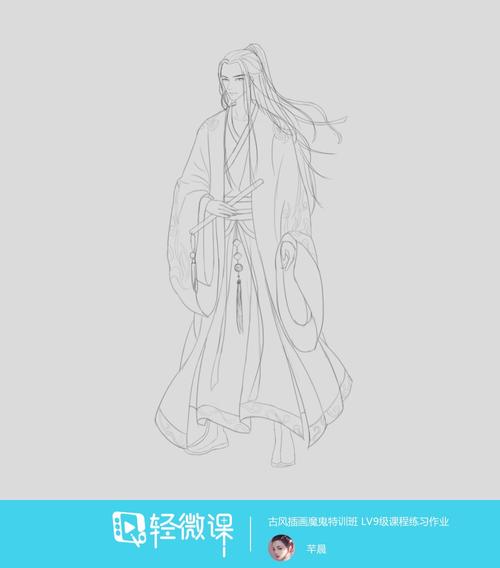 古风人物设计和线稿绘制—人物设计入门绘画训练