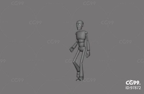 maya走路动画作业练习一个循环木偶人绑定走路动作