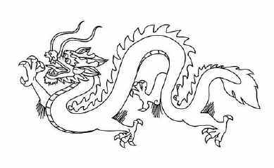 龙的简笔画中国手抄报 画中秋节的手抄报