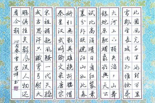 《沁园春·雪》 硬笔行书