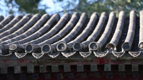 老北京四合院屋檐窗棱庭院