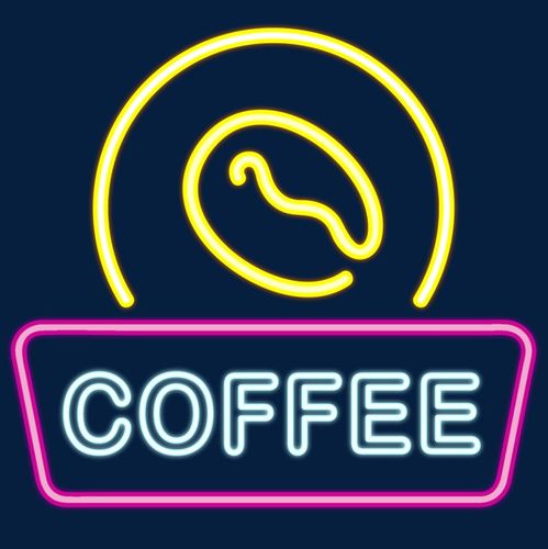 咖啡店的招牌设计矢量图